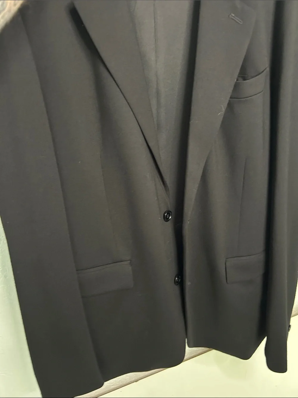 AllSaints Black Two-Button Notch Lapel Blazer